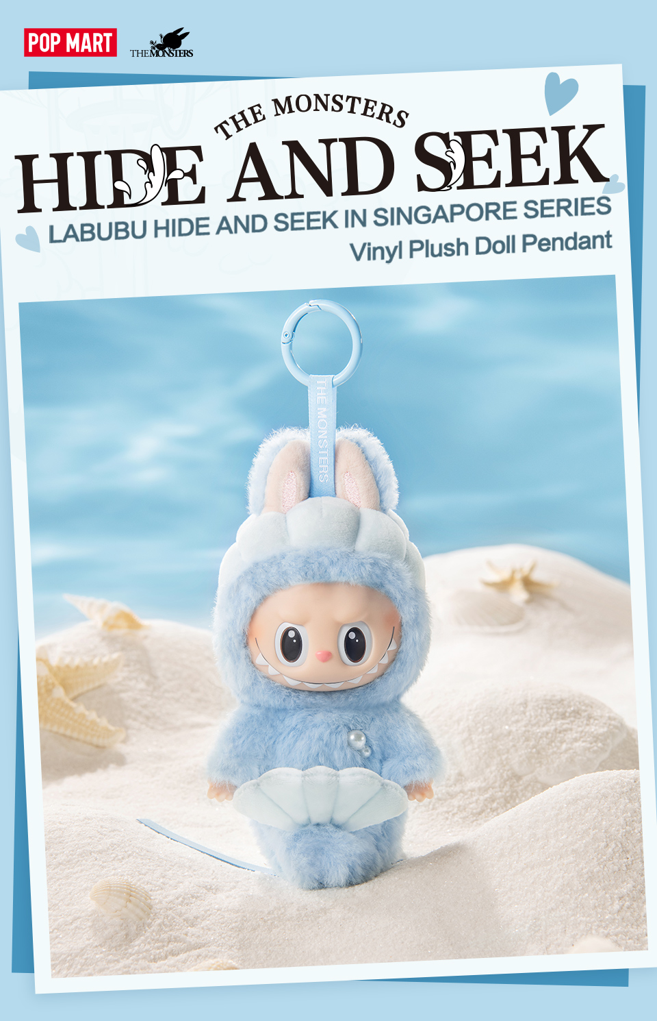 ファッション雑貨・小物その他 Labubu Hide and Seek In Singapore Series Vinyl Plush Pendant Labubu Hide and Seek Vinyl Plush Pendant Limited Edition