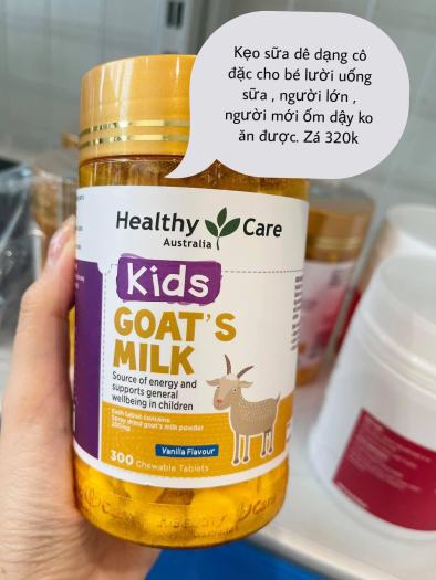 SỮA DÊ CÔ ĐẶC DẠNG VIÊN CỦA ÚC HEALTHY CARE KID GOAT MILK 300 VIÊN  - CỰC KÌ THƠM NGON, BỔ DƯỠNG - 9481