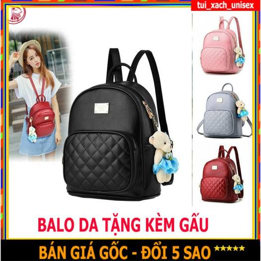 MẪU HÓT - GIÁ SỈ Balo da nữ thời trang kiểu dáng hàn quốc mới - Tặng móc gấu LOẠI LỚN