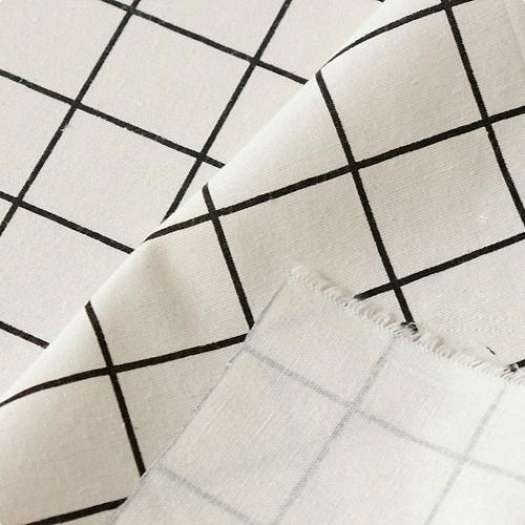 Vải caro trắng sọc đen trải bàn trang trí decor chụp hình size 2mx1m5