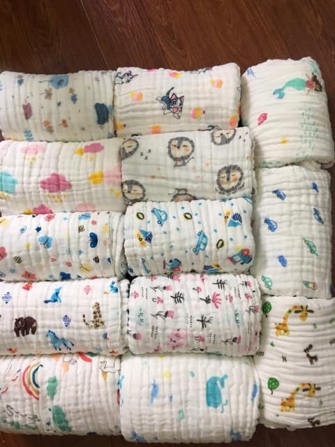 {Khăn xô cho bé} Khăn tắm xô 6 lớp kích thước 110 x110cm siêu mềm, siêu thấm cho bé (hàng xuất Nhật) {Khăn xô cho bé}