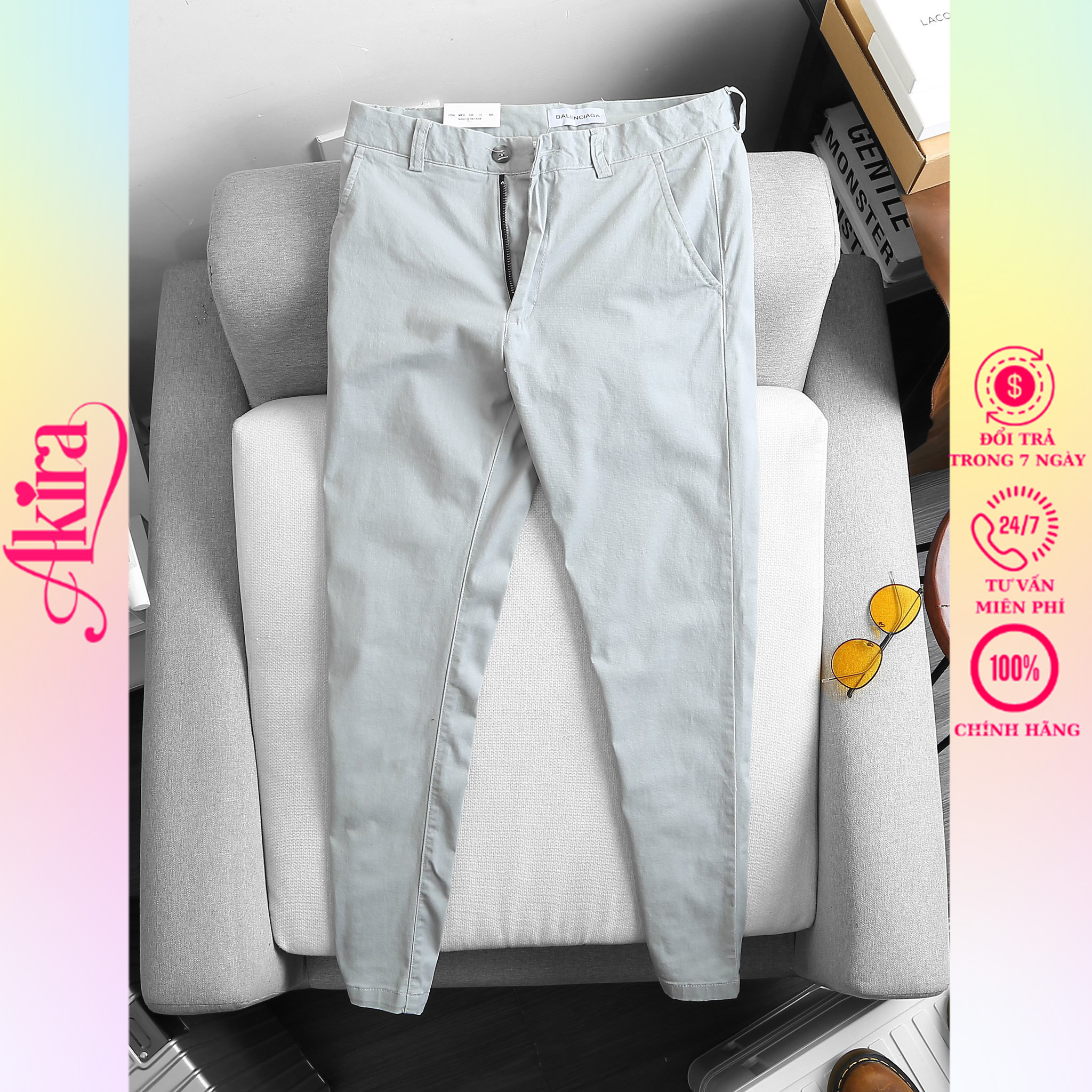 Quần Kaki Nam Chất Vải Cao Cấp Siêu nhẹ Form Hàn Quốc Akira Phong Cách Lịch Lãm Sang Trọng