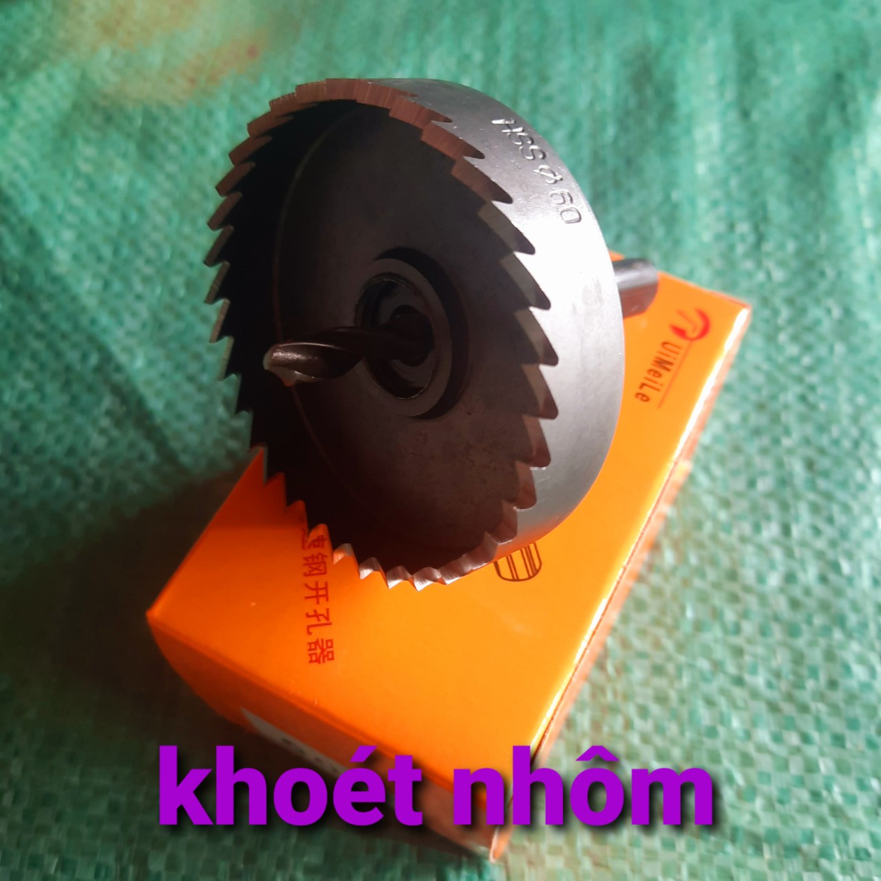 Mũi khoét răng cưa khoan khoét lỗ tròn nhôm, nhựa phi 60mm
