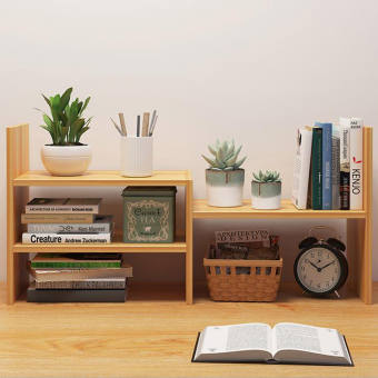 Kệ Sách Gỗ- Giá sách mini - kệ sách mini - kệ sách để bàn - kệ đựng sách - kệ sách gỗ -Kệ Sách Để Bàn Làm Việc Lắp Ghép Đa Năng