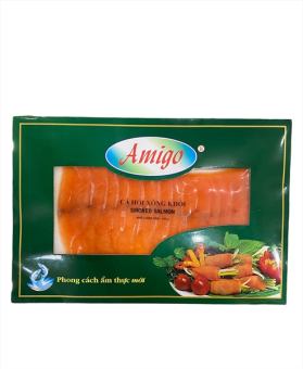 Cá Hồi Xông Khói Cắt Lát Nauy Đại Tây Dương 100gr/ Sashimi Cá Hồi Cắt Lát Amigo/ Smoked Salmon - Nhập Khẩu Nauy