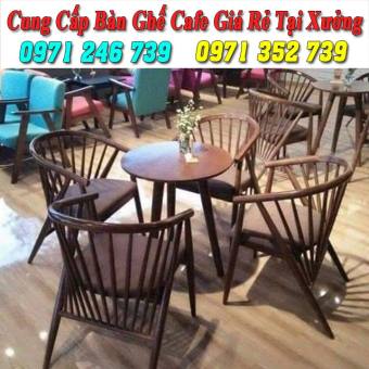 Bàn ghế cafe gỗ giá rẻ