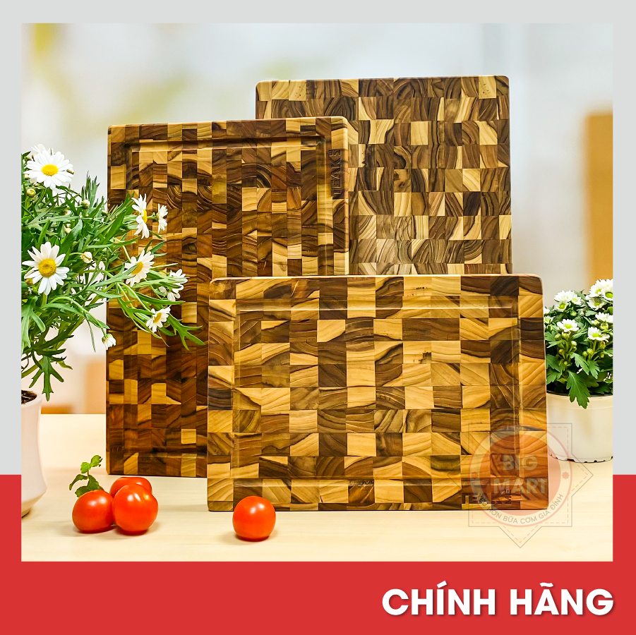 Thớt Gỗ Đầu Cây TeakMe - Thớt Thái/ Chặt Hình Chữ Nhật Gỗ Đầu Cây Teak Me