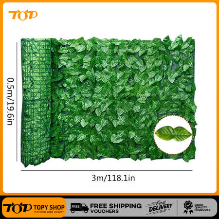 Artificial Leaf Privacy Screen Roll for Outdoor Garden Decor