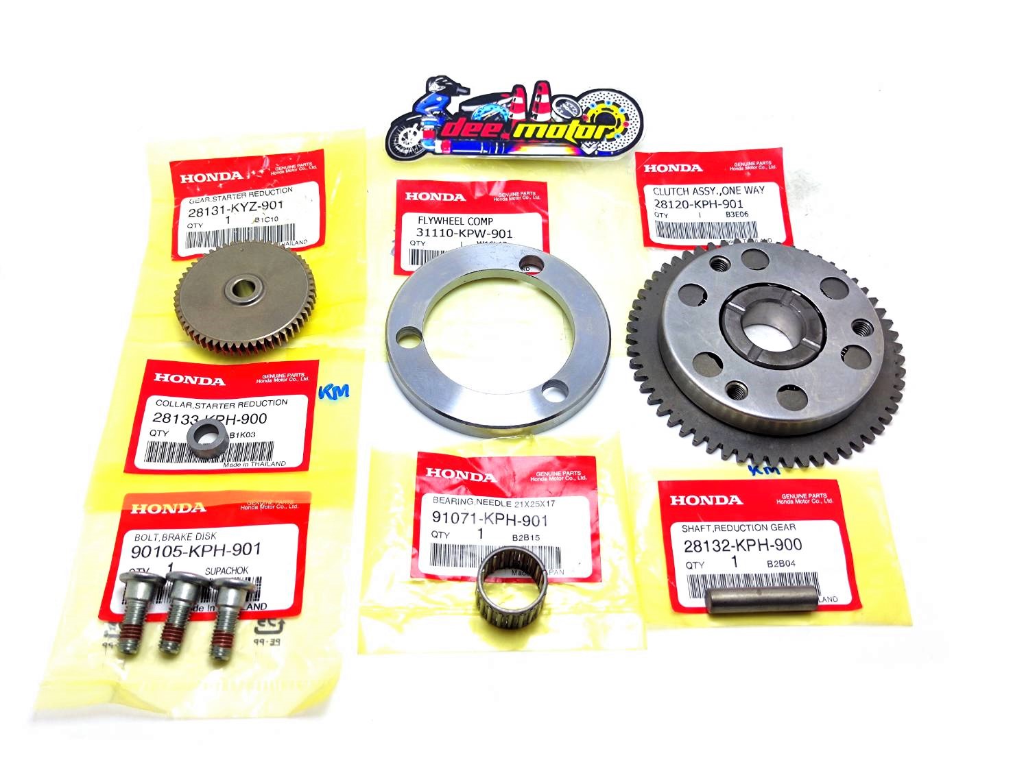 Hand Start Conversion Kit, Starter Gear, Only for the Kit in the Engine, Honda Dream125, Wave125, Piston Head, Wave125R, Wave125S, Windshield Turn Signal, Night-125, Carburetor Model Kpw+7 ราคา 1,280 บาท*ส่งฟรี