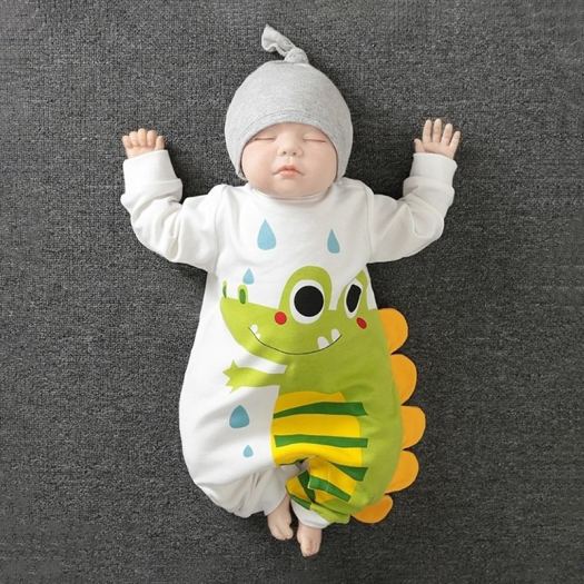 ▣✴  Quần Áo Trẻ Em Sơ Sinh Bộ Đồ Liền Thân Dài Tay Chất Cotton Body Hình Thú Cho Bé Trai Bé Gái [BDD18]