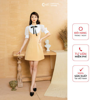 Váy dáng A phối tay cổ	CChat Clothes 11VPS0001AT