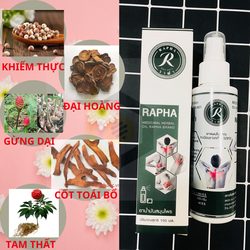 Dầu thảo dược rapha thái lan 100ml