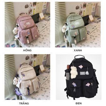 Balo nữ đi học Hàn Quốc, Balo ulzzang đi học chống thấm nước siêu bền.