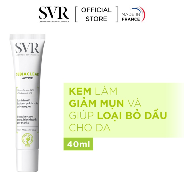 Kem dưỡng svr làm giảm mụn & giúp loại bỏ dầu cho da 40ml sebiaclear active