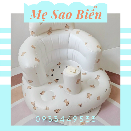 Ghế hơi tập ngồi cho bé - Ghế phao họa tiết