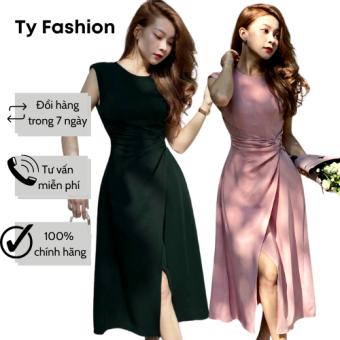 Đầm Dự Tiệc Xoắn Eo Ty Fashion 3 Màu Sang Trọng, Thích Hợp Dự Tiệc Dạo Phố, Fullsize