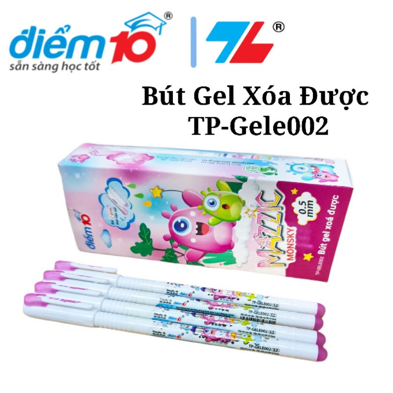 Bút gel xóa được 2 đầu Thiên Long Điểm 10 TP-GELE002 0.5mm - Mực tím