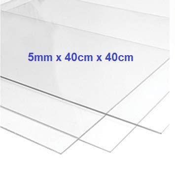 5mm 40x40cm Tấm nhựa mica cứng trong suốt làm hồ cá mica, hộp mica, ngăn tủ lạnh, trang trí, cắt theo yêu cầu - Luân Air Models