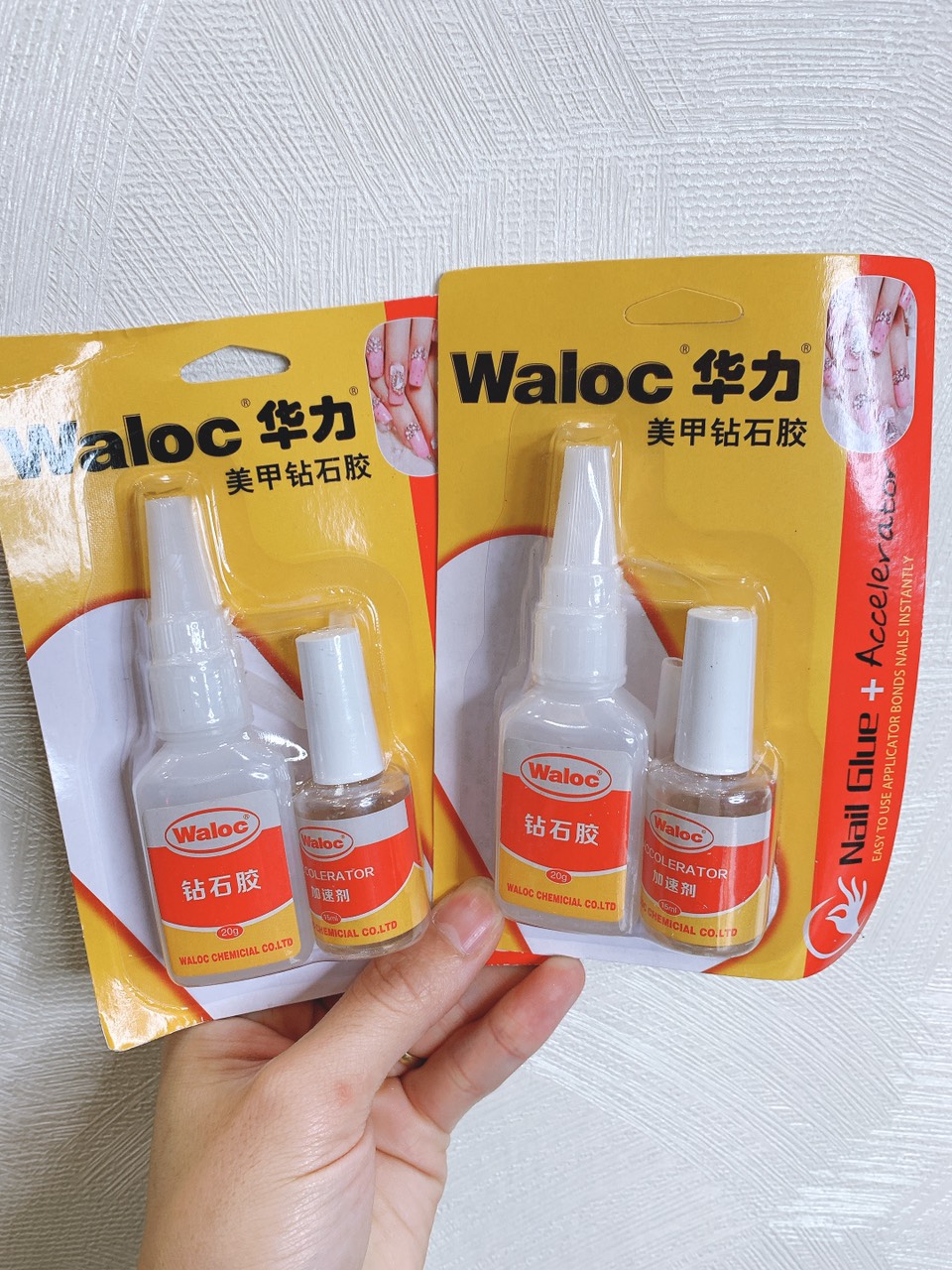 Keo waloc gắn móng, keo bê tông gắn móng, keo đính đá waloc trùm nail mi