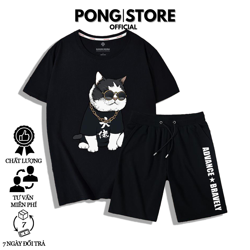 [HCM]ĐỒ BỘ THỂ THAO MẪU MỚI NHẤT SET BỘ THỂ THAO IN HÌNH CON MÈO ĐEO MẮT KÍNH SIÊU NGẦU CHƠI THỂ THAO HAY TẬP GYM