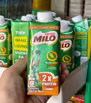 Sữa Milo nắp vặn  lúa mạch có đường  Nestlé 210ml- DATE mới