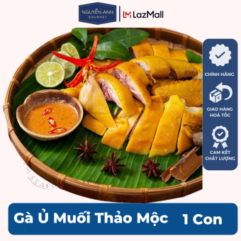 Gà Ủ Muối Thảo Mộc Hải Sản Nguyên Anh gà ta Việt nguyên con thơm ngon size 1.1Kg-1.3Kg/1Con