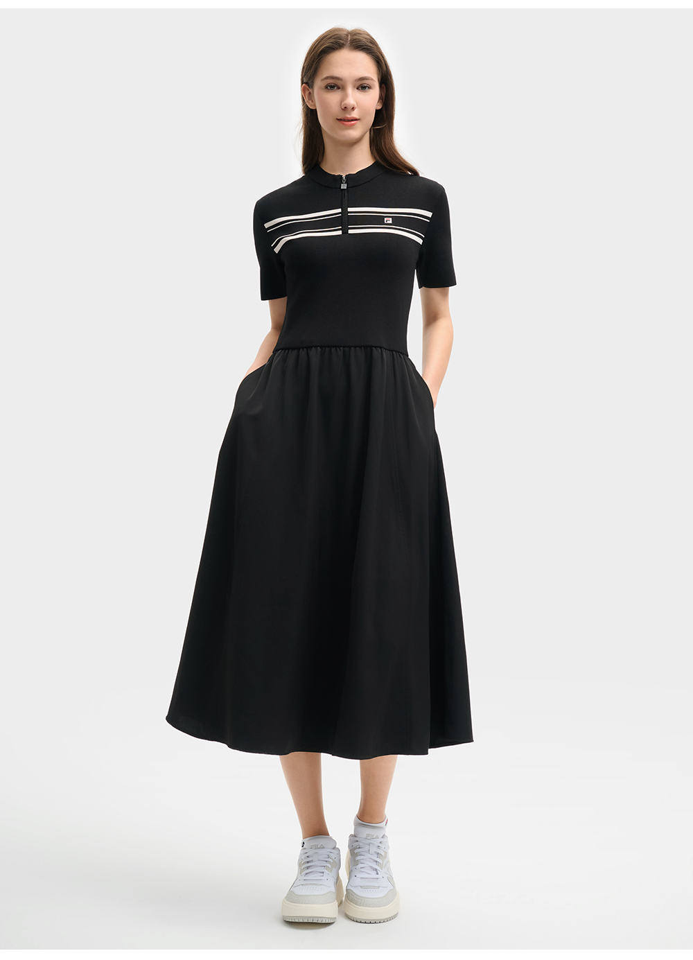 FILA CORE LIFESTYLE HERITAGE SPRING IMAGINATION Women Dress (Black) · v2