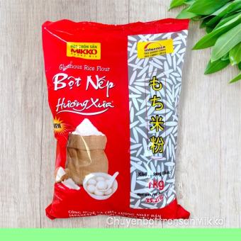 Bột Nếp Hương Xưa 1kg. Mềm Dẻo.Thơm Ngon [Bột Trộn Sẵn Mikko] Công Nghệ Chất Lượng Nhật Bản