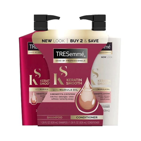 [HCM]Bộ Dầu gội và Dầu Xả Tresemme Keratin Smooth Marula oil 828ml - Mỹ