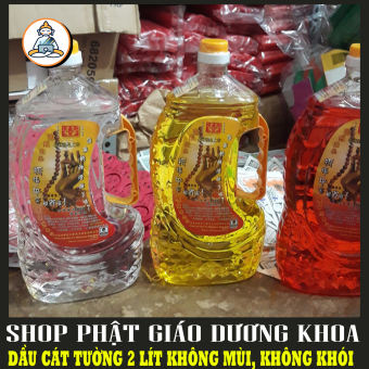 Dầu Lưu Ly Cát Tường Malaysia 2lit BÀN TAY PHẬT - Dầu đèn cát tường lưu ly thắp đèn thờ không mùi không khói - Dầu Cát Tường Lưu Ly Chai Lớn 2 Lít - .Dầu cát tường lưu ly không độc hại với người dùng