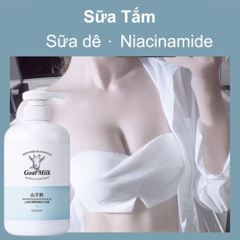 Dưỡng trắng cơ thể sữa tắm dưỡng trắng làm trắng toàn thân sữa tắm sữa dê sữa tắm trắng da 800ml