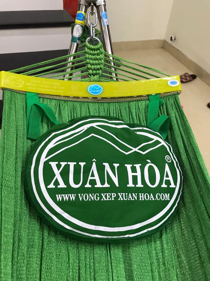 Võng Xếp Xuân Hòa Khung Inox + Lưới Cán Nhựa Có Kèm Gối
