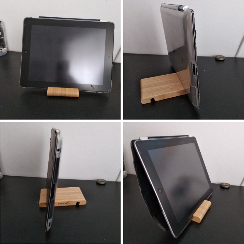(Ready Stock) Bamboo Phone & Tablet Holder - Ikea Bergenes Mobile Phone Handphone Stand Solid Pemegang Phone