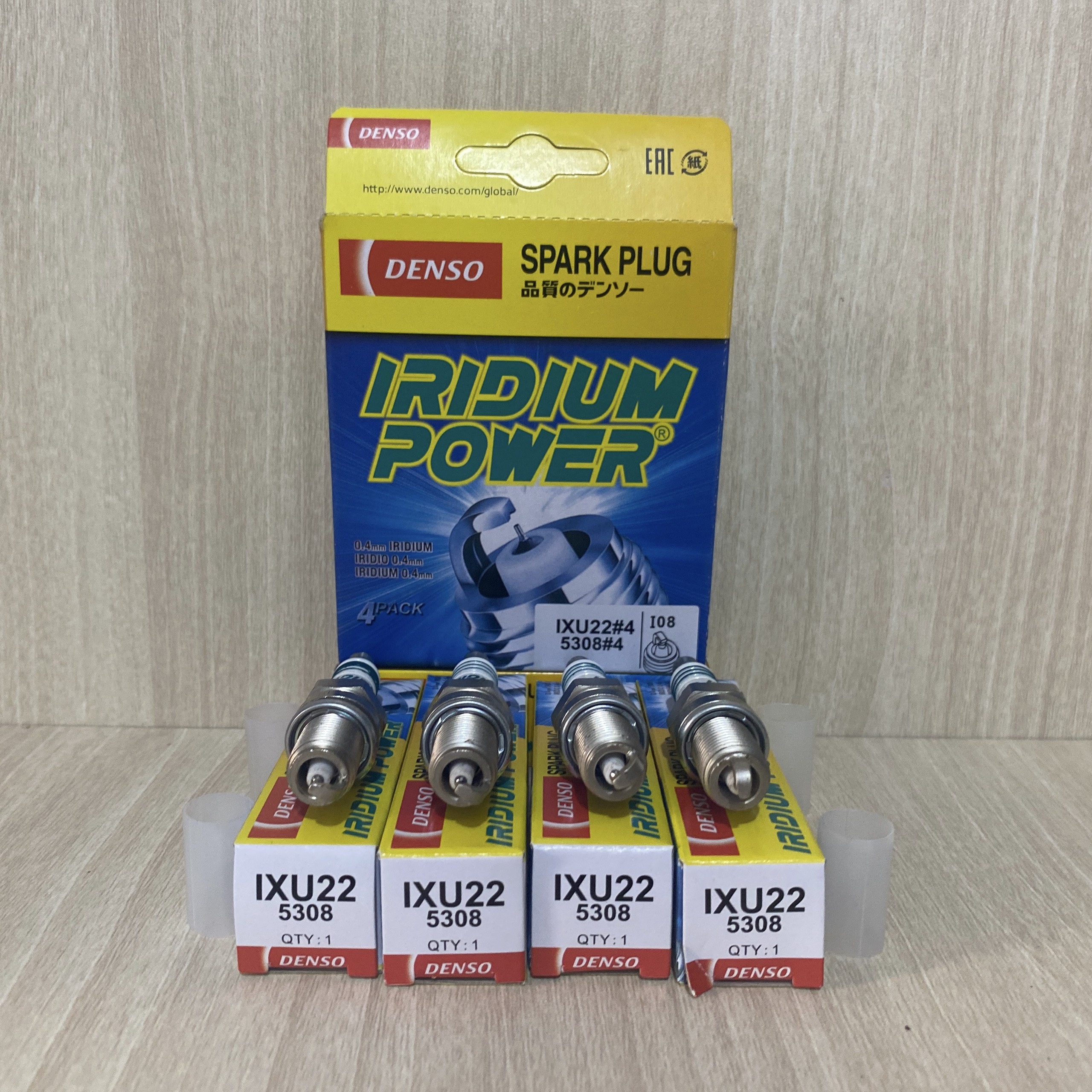 Bộ 4 Bugi Denso Iridium Mã IXU22 Xe Spark 1.0 1.2 Daewoo Gentra 1.2 Maztiz 1.0 Terios 1.3 1.5 Suzuk