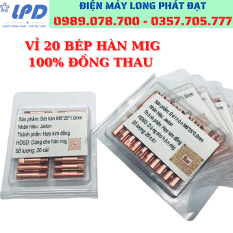 Bộ 20 bép hàn 0.8ly và 1.0ly của máy hàn MIG mini