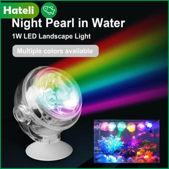 (Red Light)Aquarium Light LED Fish Tank Small Spotlight Colorful Color Changing LED Aquarium Light Colorful Gradient Aquarium Light Diving Light