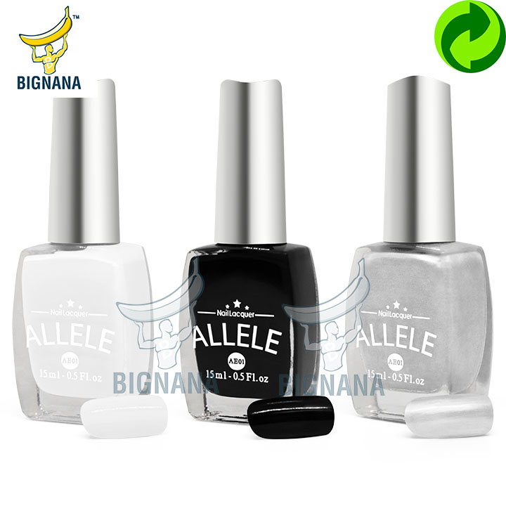 Đen, Trắng Sữa, Trắng Bạc, Mẫu Mới Sơn Móng Tay Allele - AE01 Chai 15ml An Toàn, Màu Sắc Đa Dạng