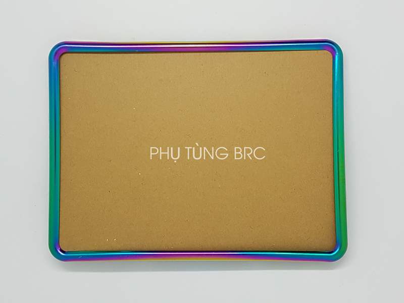 Bộ khung biển số titan 7 màu ( bộ đầy đủ: khung titan + mica + đế inox + ốc).