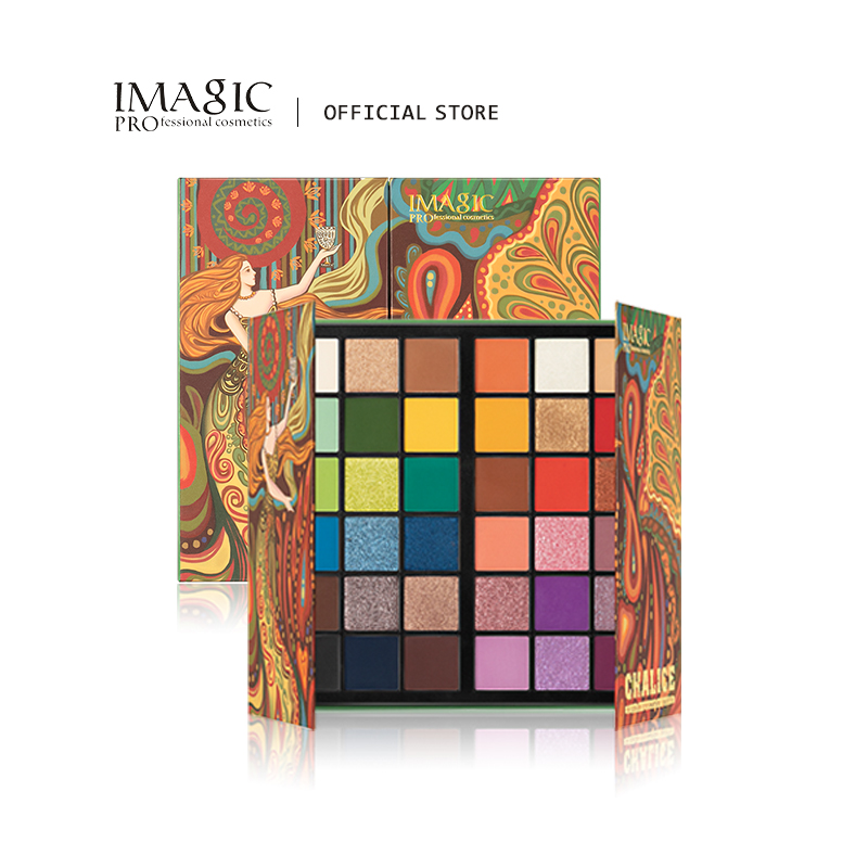 IMAGIC 36 Colors Eyeshadow Matte Shimmer Pearlescent Rainbow Holy Grail Palette