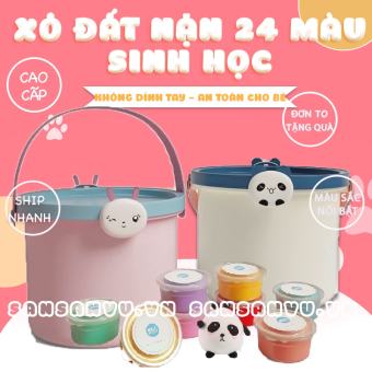 Đất Nặn Xô 24 Màu Tự Khô Không Dính Tay An Toàn Cho Bé