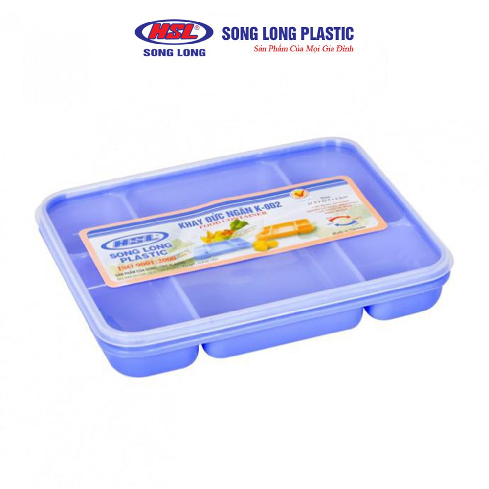 Khay cơm nhựa 5 ngăn có nắp đậy Song Long