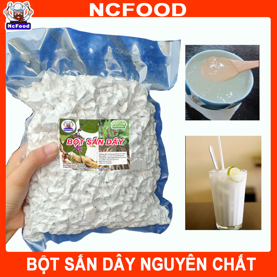 Gói 1kg bột sắn dây nguyên chất