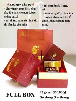 Cao mụn sâm đỏ hộp 15g