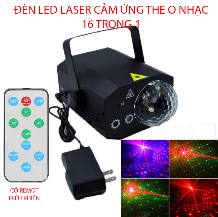 ĐÈN LED, ĐÈN LASER TRANG TRÍ SÂN KHẤU, ĐÈN LED VŨ TRƯỜNG, ĐÈN LED CẢM BIẾN THEO NHẠC, CÓ REMOT ĐIỀU KHIỂN