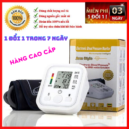Máy Đo Huyết Áp Bắp Tay Máy Đo Huyết Áp Điện Tử. Chuẩn BYT Màn Hình Lcd Hiển Thị Chính Xác Đo Cực Nhanh Món Quà Tuyệt Vời Cho Người Cao Tuổi.
