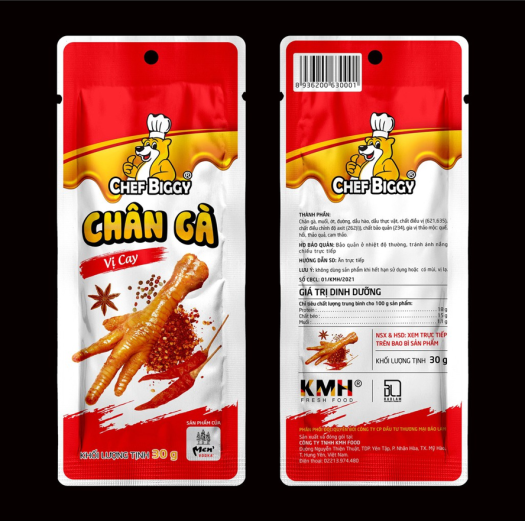 CHÂN GÀ ĂN LIỀN CHEF BIGGY CỦA VIỆT NAM CHÍNH HÃNG VODKA AN TOÀN SẠCH SẼ CHẤT LƯỢNG ( GÓI 30G)