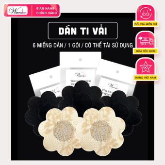 Miếng dán nhũ hoa, WANNABE DTV03 dán ti bằng vải hình bông hoa 7 cánh