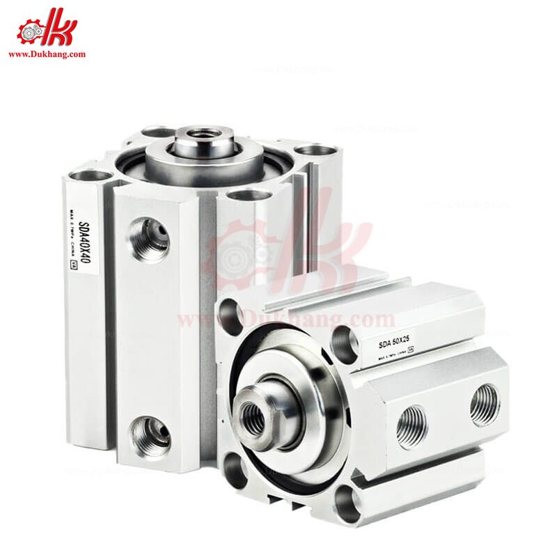 Xy lanh khí nén sda40 50 63 80 -xi lanh khí nén compact sda -xilanh vuông ren trong