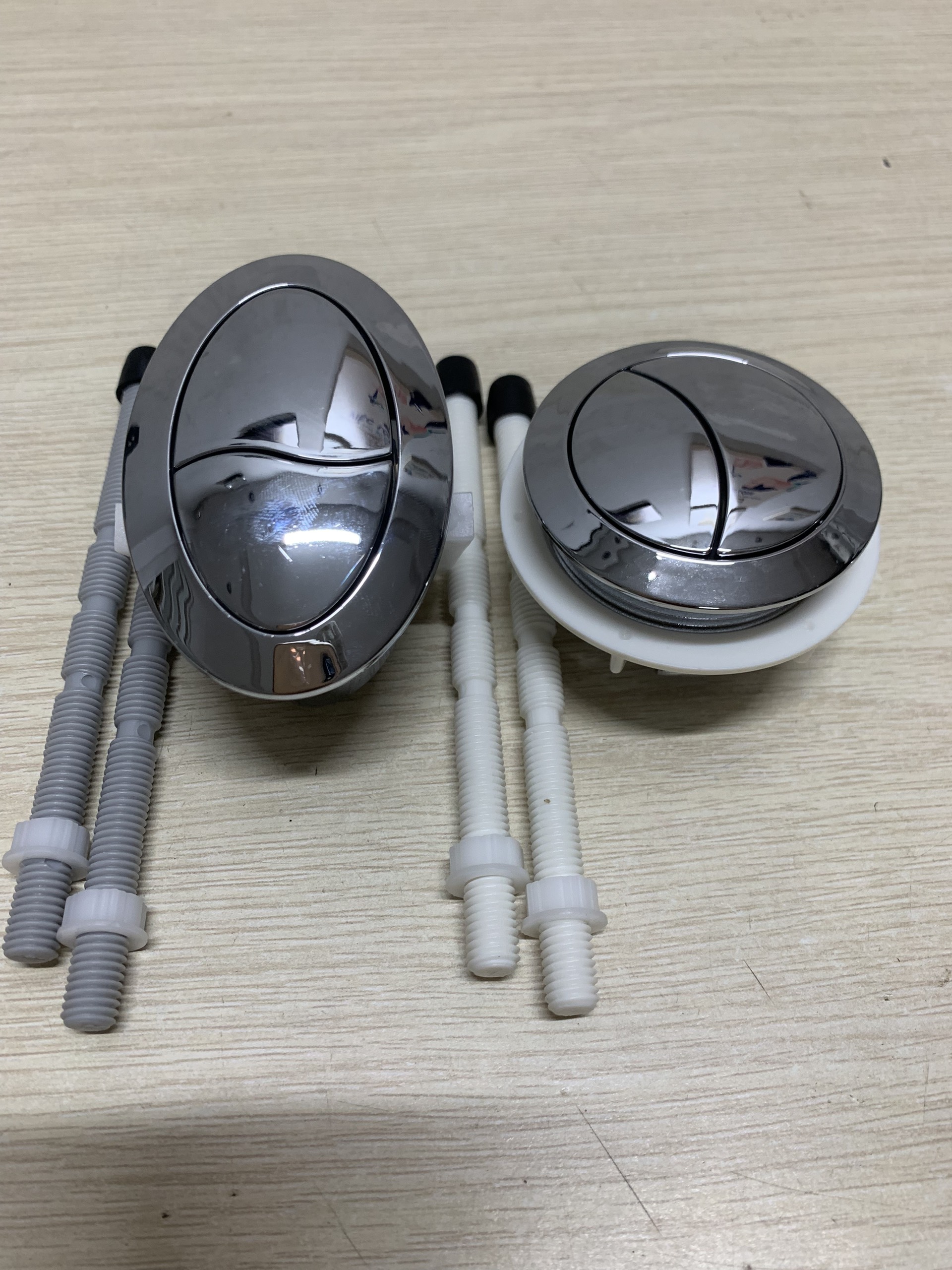 Nút nhấn bộ xả 2 nhấn tròn và ovan