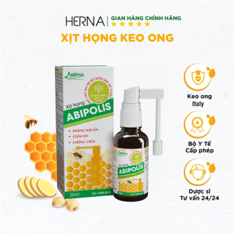 Xịt Họng Chiết Xuất Keo Ong ABIPOLIS 15ML Giúp Kháng Khuẩn Giảm Ho Không Lo Viêm Họng Nhiệt Miệng